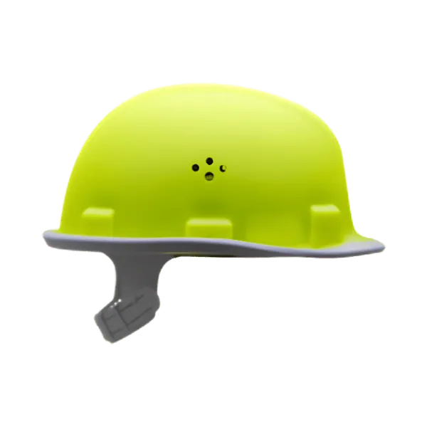 Kinderfeuerwehrhelm in Leuchtgelb, Produktfoto auf weißem Hintergrund