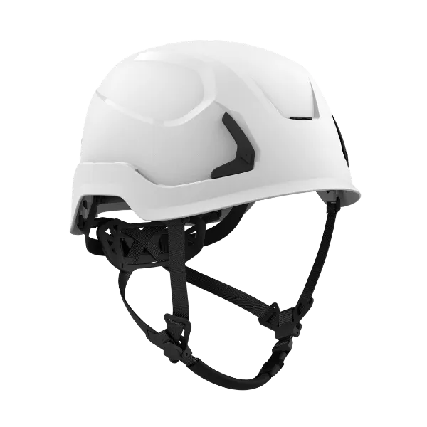 Weißer Schutzhelm Voss Empor-e, Vorderansicht